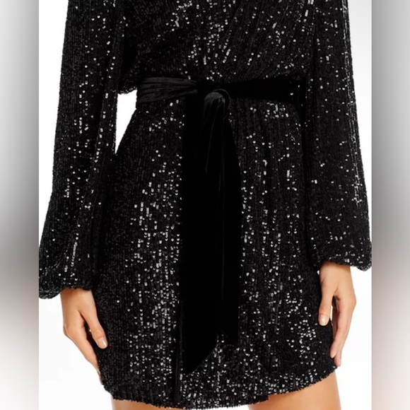 Jay Godfrey Polly Sequined Wrap Dress Black 0 NWT - Picture 4 of 11